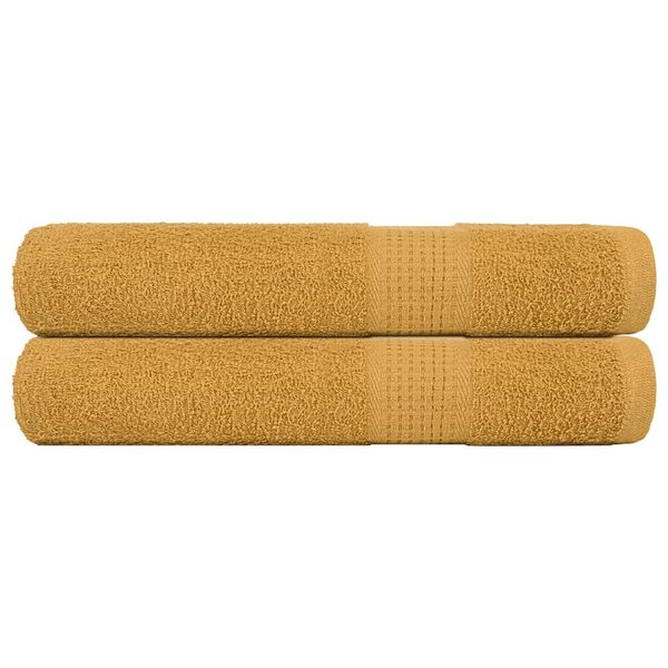 vidaXL Saunové osušky FROGN 2 ks zlaté 80x200 cm 360 g/m²