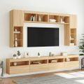 vidaXL TV nástenné skrinky s LED svetlami 2 ks dub sonoma 60x30x40 cm