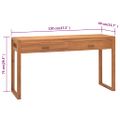 vidaXL Stôl s 2 zásuvkami 120x40x75 cm masívne teakové drevo