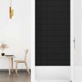 vidaXL Nástenné panely 12 ks čierne 90x15 cm látka 1,62 m²
