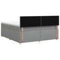 vidaXL Posteľ boxspring s matracom Svetlosivá 140 x 190 cm Látka