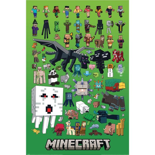 Plagát Minecraft - Character Montage