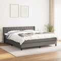 vidaXL Boxspring posteľ s matracom tmavosivá 160x200 cm látka