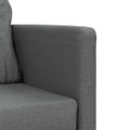 vidaXL Podlahová rozkladacia pohovka 2v1 tmavosivá 112x174x55 cm látka