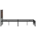 vidaXL Kovový posteľný rám bez matraca, hnedý dub 140x190 cm