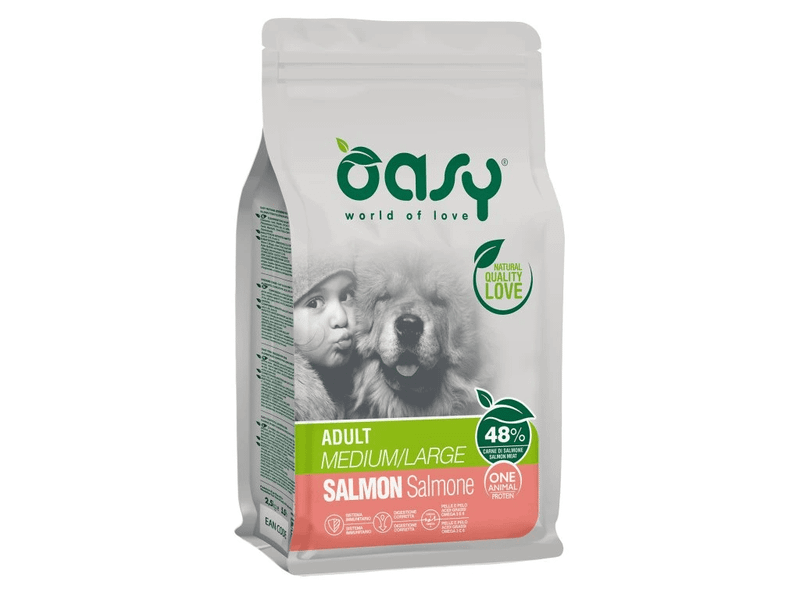 OADODALS0250A Oasy One Animal Protein OAP ADULT MEDIUM/LARGE SALMON 2,5kg