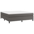 vidaXL Posteľný rám s boxspringom sivý 180x200 cm umelá koža