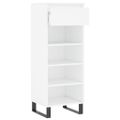 vidaXL Botník biely 40x36x105 cm spracované drevo