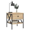 vidaXL Nočné stolíky 2 ks dub sonoma 40x42x45 kompozitné drevo