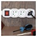 Prodlužovací kabel EMOS P1517R s vypínačem 5 zásuvek, 7m, biely
