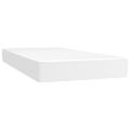 vidaXL Boxspring posteľ s matracom biela 90x190 cm umelá koža