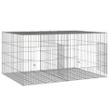 vidaXL 2-panelová klietka pre králiky 110x79x54 cm pozinkované železo