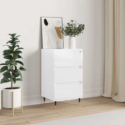 vidaXL Komoda lesklá biela 40x35x70 cm kompozitné drevo