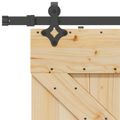 vidaXL Posuvné dvere NARVIK Prírodná a čierna 90 x 210 cm (213,5 cm)