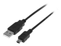 Kábel USB - USB (samec) do mini-USB typ B (samec) - USB 2.0 - 2 m - čierna