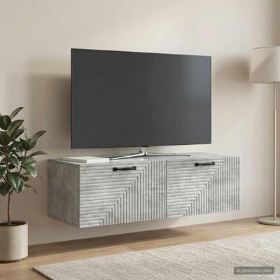 vidaXL Nástenná TV skrinka Nástenný Betónovo sivá 98 x 41 x 30 cm
