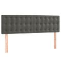 vidaXL Posteľný rám boxspring s matracom tmavosivý 140x190 cm zamat
