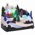 vidaXL Mini Vianočná dedinka 16 x 11,5 x 13 cm Plast Viacfarebný