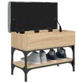 vidaXL Lavička na topánky dub sonoma 62x32x45 cm kompozitné drevo