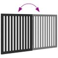 vidaXL Brána pre psa skladacia 2 panely čierna 160 cm topoľové drevo