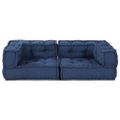 vidaXL Modulová pohovka 3 ks Látka Indigo 140 x 70 x 36 cm