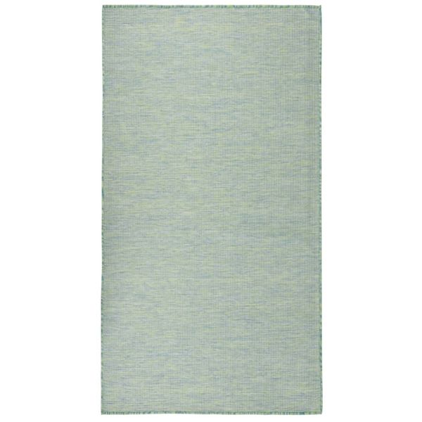 vidaXL Vonkajší koberec s plochým tkaním 80x150 cm tyrkysový
