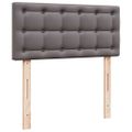 vidaXL Osmanský rám postele s matracom sivá 90x200 cm umelá koža