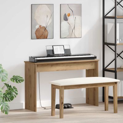 vidaXL Stojan na klávesy Remeselný dub 100 x 32 x 64 cm