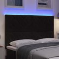 vidaXL LED hlavová doska Čierny 144 cm Zamat