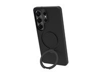 Zadný kryt pre mobilný telefón - magnetický stojan - D3O, plast - čierna - pre Samsung Galaxy S26 Ultra