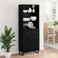 vidaXL Highboard 2 ks Čierny dub 69,5 x 34 x 180 cm