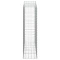 vidaXL Oblúkové gabiónové koše 9ks 200x50x180/200cm pozinkované železo