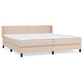 vidaXL Boxspring posteľ s matracom kapučínová 200x200 cm umelá koža