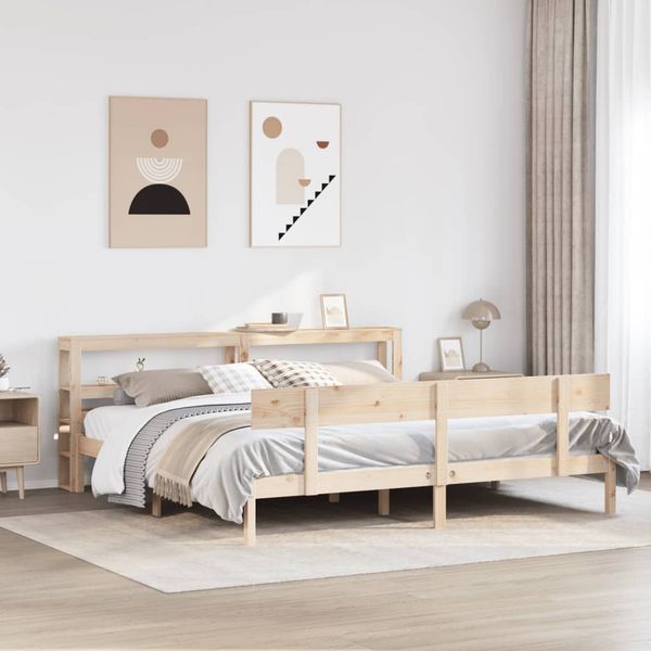 vidaXL Posteľ bez matraca 180x200 cm masívna borovica