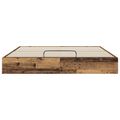 vidaXL Otomanový posteľný rám Staré drevo 203 x 180 x 25 cm