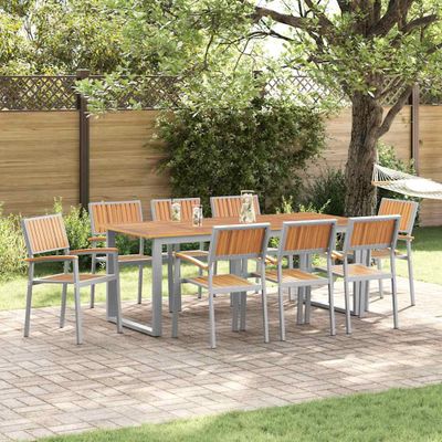 vidaXL Stohovateľná stolička 8 pcs Hnedá 56 x 57 x 87 cm