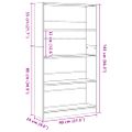 vidaXL Knižnica staré drevo 80x24x143 cm kompozitné drevo