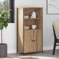 vidaXL Highboard Remeselný dub 62 x 36 x 121,5 cm Kompozitné drevo