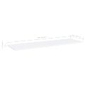 vidaXL Prídavné police 8 ks, biele 100x30x1,5 cm, drevotrieska