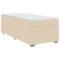 vidaXL Rám postele s matracmi Krémová 100 x 200 cm látka