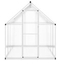 vidaXL Skleník so základovým rámom strieborný 224x169x195 cm hliník