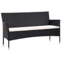 vidaXL 5-dielna záhradná sedacia súprava+podložky, polyratan, čierna