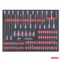 Dielenský vozík na náradie so sadou 258 kusov náradia 840 x 460 x 870 mm AMiO-04892