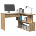 vidaXL rohový stôl Artisan Dub Artisan 200,5x50x76cm Konštrukcia dreva