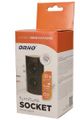 Povrchová zásuvka rohová ORNO OR-AE-1303/B, 2x zásuvka 230V, kábel bez vidlice, čierna