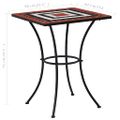 vidaXL Mozaikový bistro stolík, tehlovo biely 60 cm, keramika