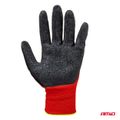 Ochranné rukavice polyesterové, potiahnuté latexom, veľkosť 10 (2 páry), trieda 2121X – AMiO-04637