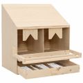 vidaXL Hniezdo pre sliepky 2 priehradky 63x40x65 cm borovicové drevo
