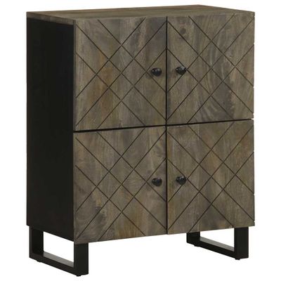 vidaXL Komoda 60x33x75 cm čierna masívne mangovníkové drevo