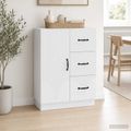 vidaXL Servírovacia skriňa Biela 66 x 34,5 x 87 cm Kompozitné drevo